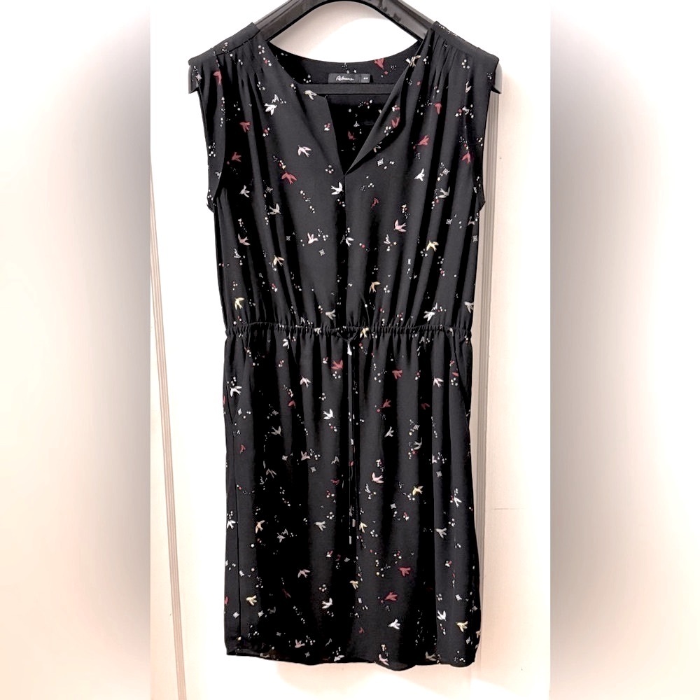 REITMAN’S BLACK PATTERN DRESS ELASTICIZED WAIST